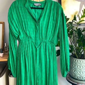Green Anthropologie midi dress